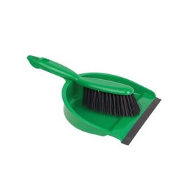 (image for) RS PRO STIFF DUSTPAN+BRUSH GRN - STD