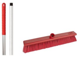 (image for) RS SOFT BROOM HEAD+HANDLE RED - 45CM