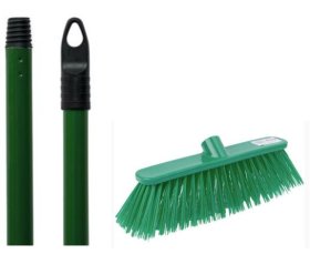 (image for) RS STIFF BROOM/HEAD+HAND GREEN - DELUXE