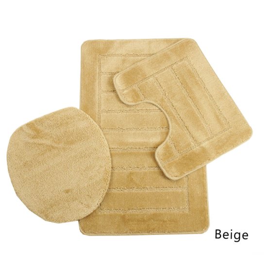 (image for) BATHROOM MAT SET 3 PIECE ASST - 3PIECE