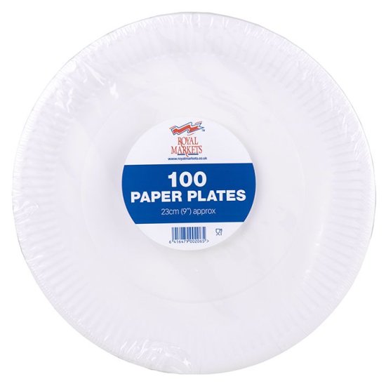 (image for) RM PAPER PLATE 100S - 9\"