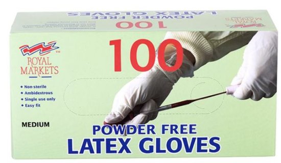 (image for) RM LATEX DIS GLOVE PF - MEDIUM