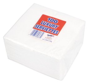 (image for) RM NAPKIN WHITE 2PLY 100S - 33X33