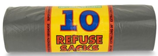 (image for) RM REFUSE SACKS GREY - 10S