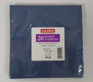 (image for) Caroline 2ply Dark Blue Napkins 20S- 33CM