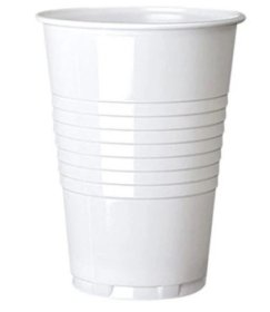 (image for) RM PLASTIC CUP WHITE 100S - 7OZ