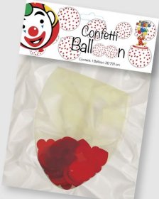 (image for) VAL BALLOON WITH CONFETTI HEAR - PK2