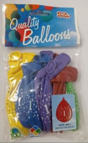 (image for) B'DAY BALLOONS ASSTD AGE 1 12" - 15S