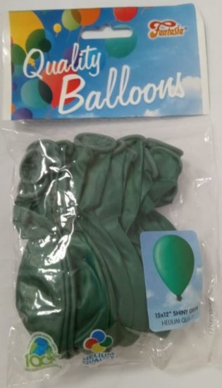 (image for) BALLOON SHINY GREEN 12\" - 15S