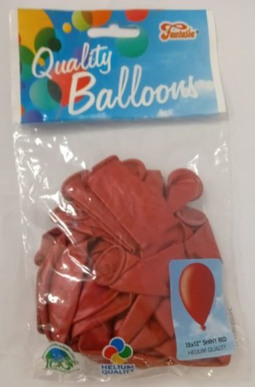 (image for) BALLOON SHINY RED 12\" - 15S