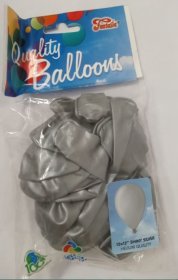 (image for) BALLOON SHINY SILVER 12" - 15S