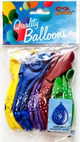 (image for) B'DAY BALLOONS ASSTD AGE 9 12" - 15S