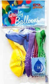 (image for) B'DAY BALLOONS ASSTD AGE18 12" - 15S