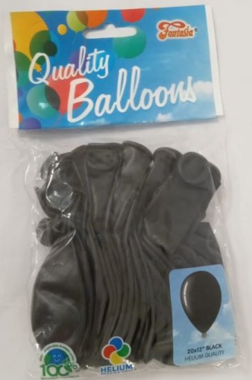 (image for) BALLOON BLACK 12\" - 20S