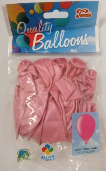 (image for) BALLOON SHINY ICE PINK 12\" - 15S