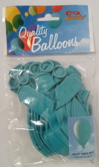 (image for) BALLOON AQUA BLUE 12\" - 20S