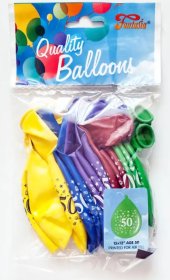 (image for) B'DAY BALLOONS ASSTD AGE50 12" - 15S