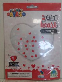 (image for) VAL GIANT HEARTS BALLOON+CONFE - GIANT