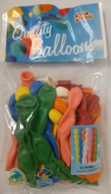 (image for) BALLOONS NOBBLY ASST 12" - 20S