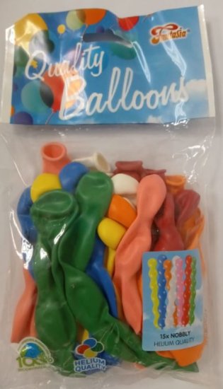 (image for) BALLOONS NOBBLY ASST 12\" - 20S