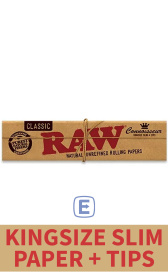 (image for) RAW CLASSIC CONNOISSEUR PAPER & TIPS - KING SIZE SLIM