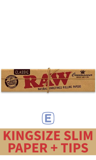(image for) RAW CLASSIC CONNOISSEUR PAPER & TIPS - KING SIZE SLIM