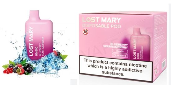 (image for) LOSTMARY 600 BLUBERRY SO/RASP - STD