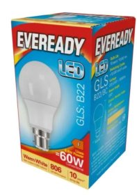 (image for) EVE/LED BC W/WHI 8.2W=60W - 60W