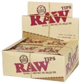 (image for) RAW CIG PAPER PRE-ROLLED TIPS - STD