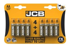 (image for) JCB AA MN1500 BATTERY 4+4 ALKA - 8S