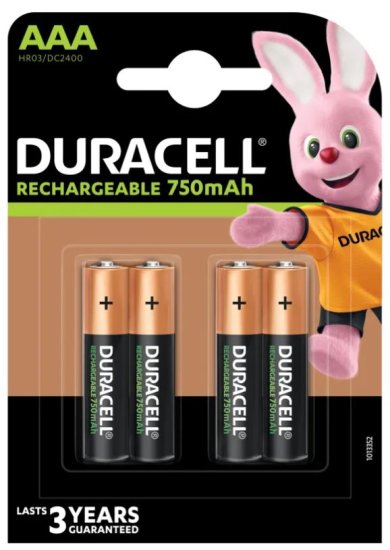 (image for) DURACELL RECHARGE 750MAH-AAA - 4S