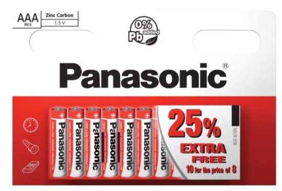 (image for) PANASONIC ZINC CARBON AAA 10/8 - 8S