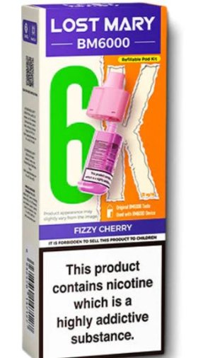 (image for) LOSTMARY BM6000 POD FIZZ CHERY - 20ML 