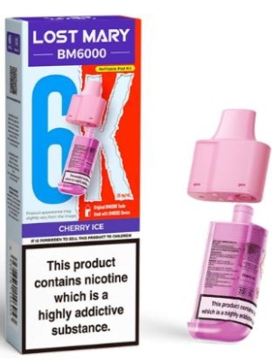 (image for) LOSTMARY BM6000 POD CHERRY ICE