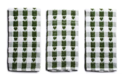 (image for) SABICHI TEA TOWELS SAGE HEART