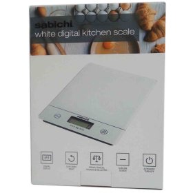 (image for) SABICHI DIGI KITCHEN SCALE WHI - 5KG