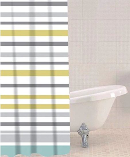 (image for) SABICHI SHOWER CURTAIN STRIPES - STD