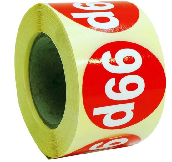 (image for) PRI LABEL ROLL 0.99 - 1000S