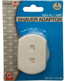 (image for) POWER+ SHAVER ADAPTOR CARDED - 1AMP