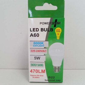 (image for) POWER+ LED BULB A60/5W B22 D/L - 470LUM
