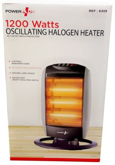 (image for) POWER+ HALOGEN FAN HEATER - 1200W