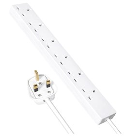 (image for) POWER+ 6 WAY EXTENSION LEAD - 2M