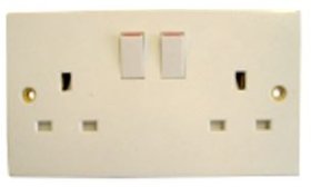 (image for) POWER+DOUBLE SWITCHED SOCKET - 1028
