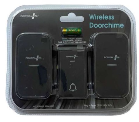 (image for) POWER+DOORCHIME TWIN W/LESS BL