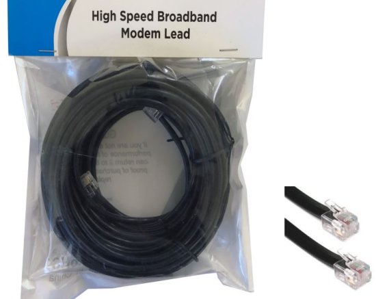 (image for) POWER+ BROADBAND MODEM LEAD - 10M