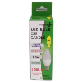 (image for) POWER+LED CANDLE/BULB B22 W/L - 4.5W