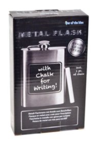 (image for) S/STEEL FLASK&CHALK 4 WRITING - 240ML