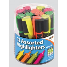 (image for) TIGER 12 ASSORTED HIGHLIGHTERS - STD