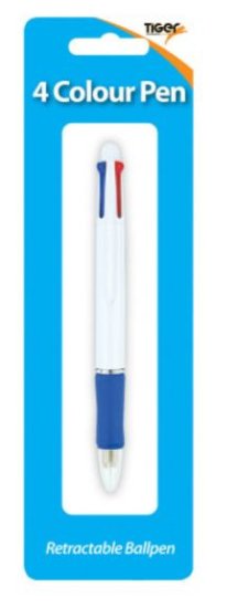 (image for) TIGER 4COLOUR CLICK PEN - STD