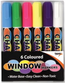 (image for) TIGER WHITE WINDOW MARKERS - 6S